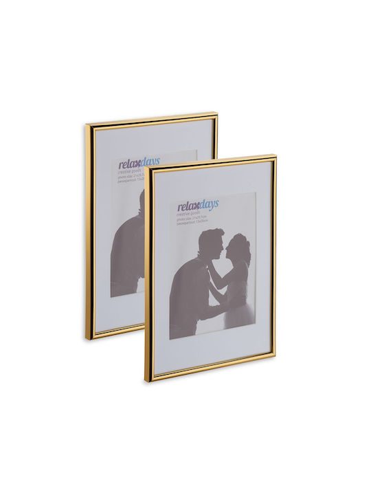 Set 2 A4 Bilderrahmen Gold Relaxdays