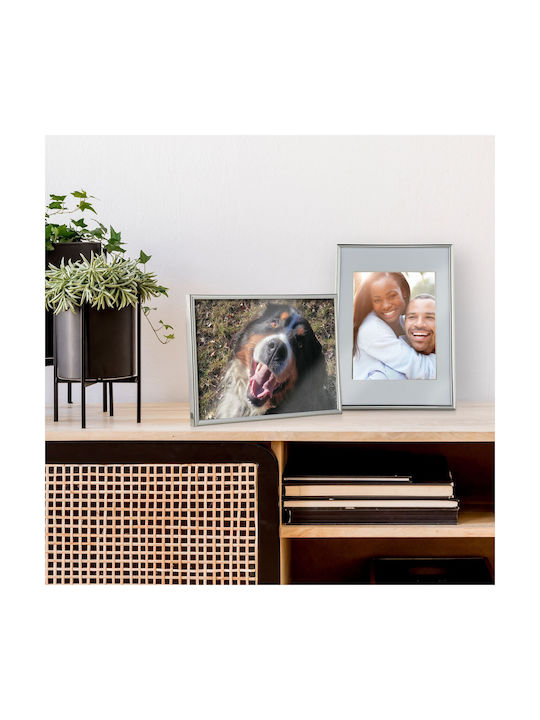 Set 2 A4 Photo Frames Silver Relaxdays