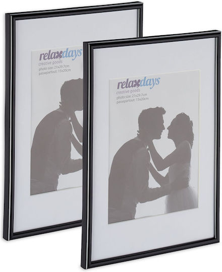 Set 2 A4 Photo Frames Black Relaxdays Set 2 A4 Photo Frames Black Relaxdays