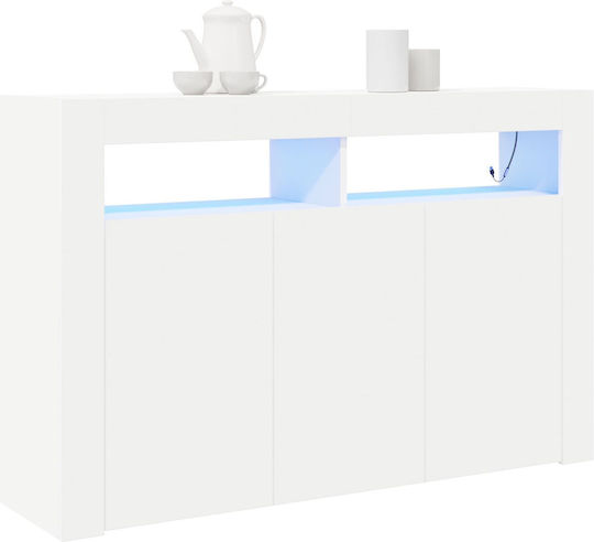 Wooden Sideboard Weiß 116x30x75cm