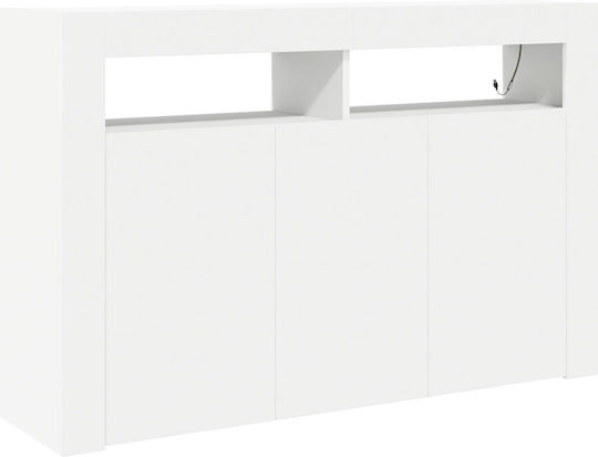 Wooden Sideboard Weiß 116x30x75cm