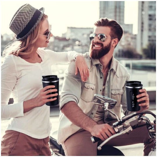 Cyclops Ποτήρι Θερμός Ανοξείδωτο BPA Free 380ml Μαύρο με Επιστόμιο