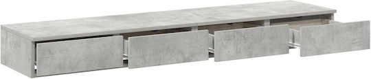 vidaXL Bettkasten aus Holz Gray 140x36.5x16.5cm