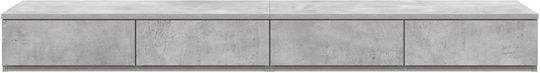 vidaXL Bettkasten aus Holz Gray 140x36.5x16.5cm