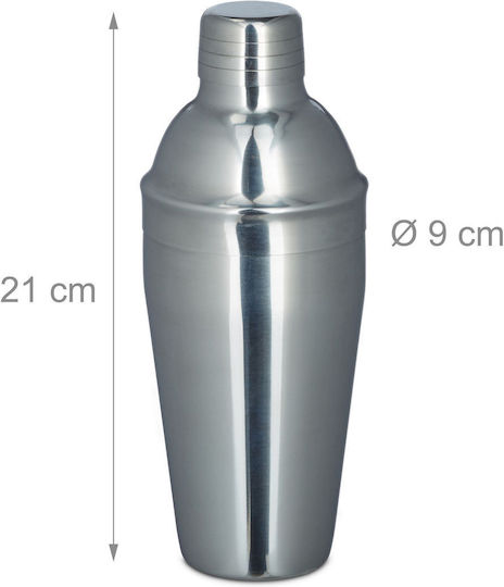 Set Cocktail din Oțel Inoxidabil 5 Piese Shaker Cleste Gheață Jigger Dublu Strecurător Lingură Bar