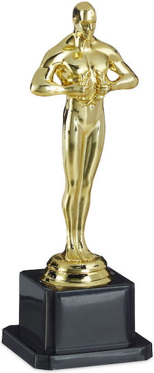 Siegerpokal-Figur Relaxdays 18,5 x 6,5 x 6,5 cm Schwarz Gold