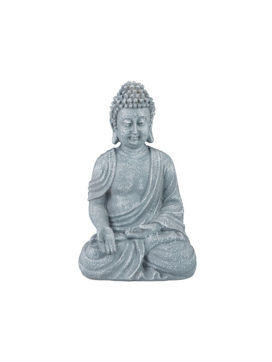 Figurină Decorativă Buddha Simbol Fericire Relaxare 30 X 18 X 11 Cm Gri Relaxdays
