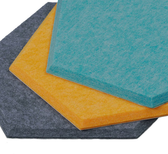 Autocolante de perete și murale Autocolante Decorative 12 Bucăți Albastre Galbene Gri 26 X 30 X 0.9 Cm