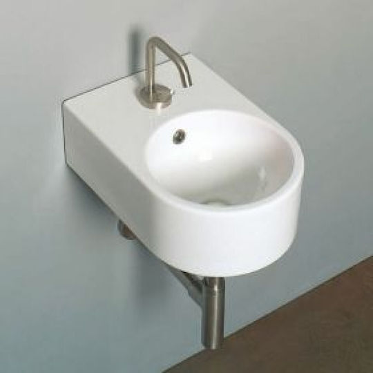 Vitruvit Wall Mounted Countertop Sink Porcelain 45x30cm White