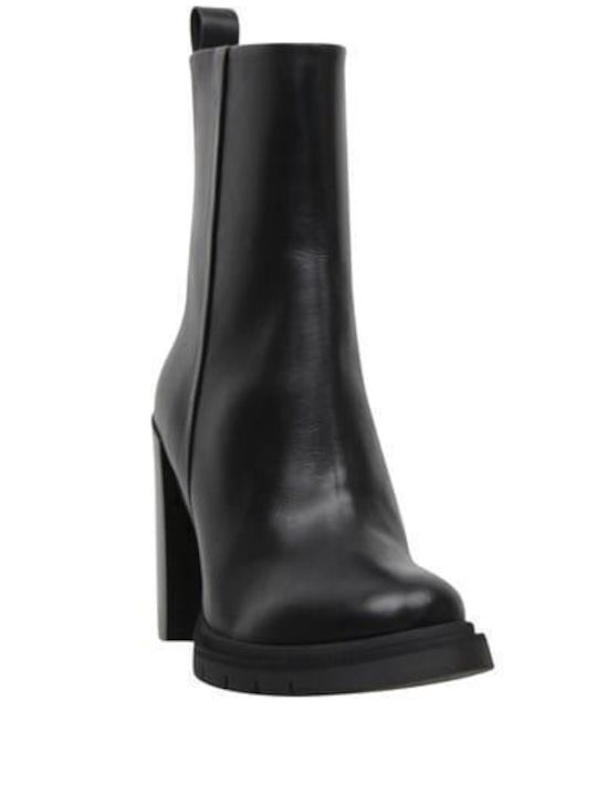 Leather Women's Ankle Boots Black