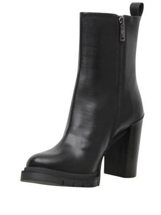 Leather Women's Ankle Boots Black