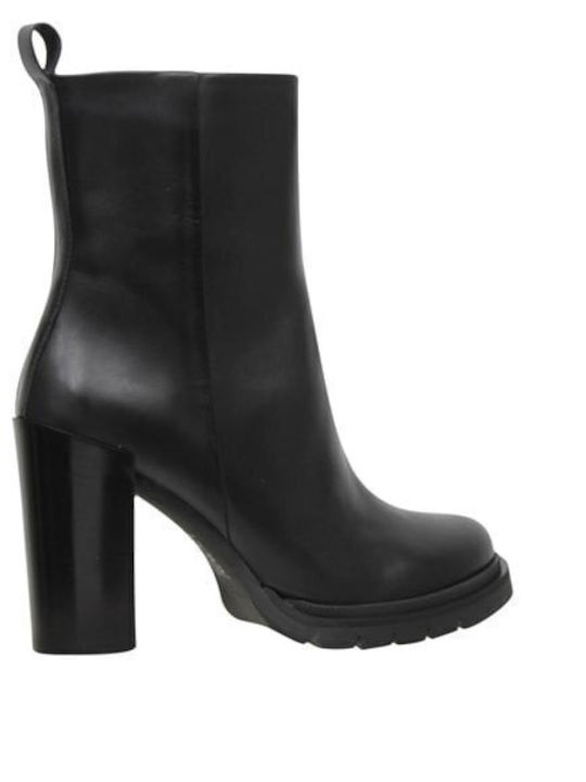 Leather Women's Ankle Boots Black