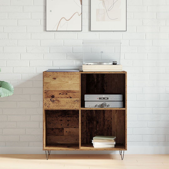 vidaXL Oak Hi-Fi Furniture Black 38x84.5x90cm