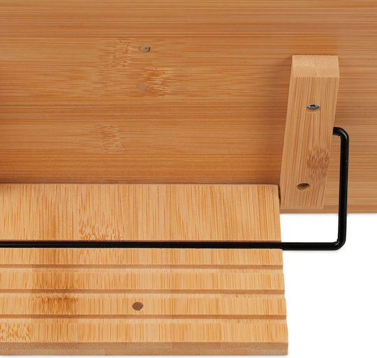 Suport pentru Carte Bamboo 2 Brațe Reglabile Pliabil 3.5 X 28 X 20 Cm Maro