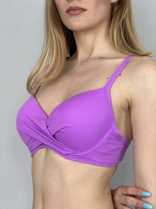 Bikini Σουτιέν D Cup Μωβ