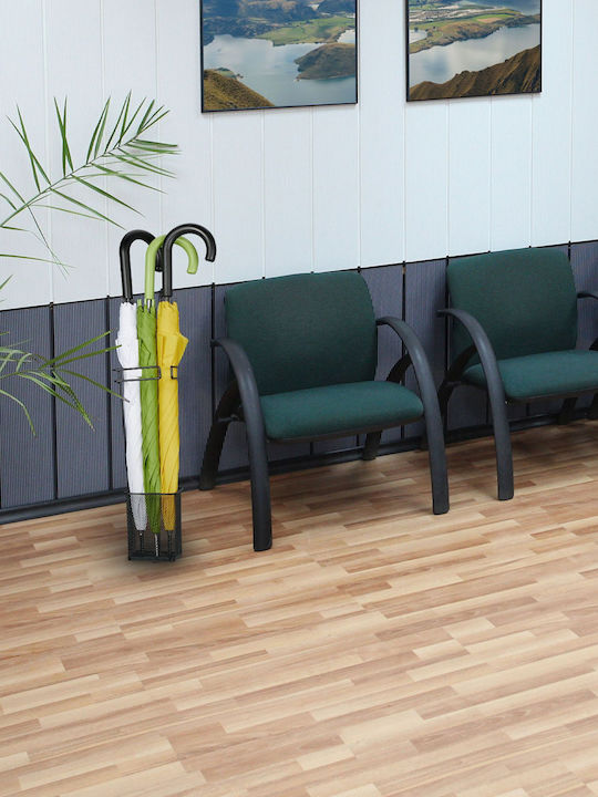 Suport din oțel pentru umbrele Dimensiuni 52.5 X 13.5 X 13.5 cm Negru Relaxdays
