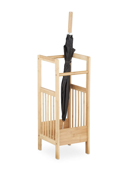 Suport pentru umbrele din bambus Dimensiuni 64 X 25 X 26.5 cm Relaxdays