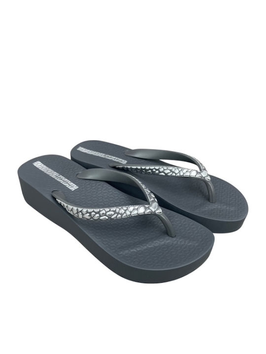 Mesh Ix Plat Women's Flip Flops Gray