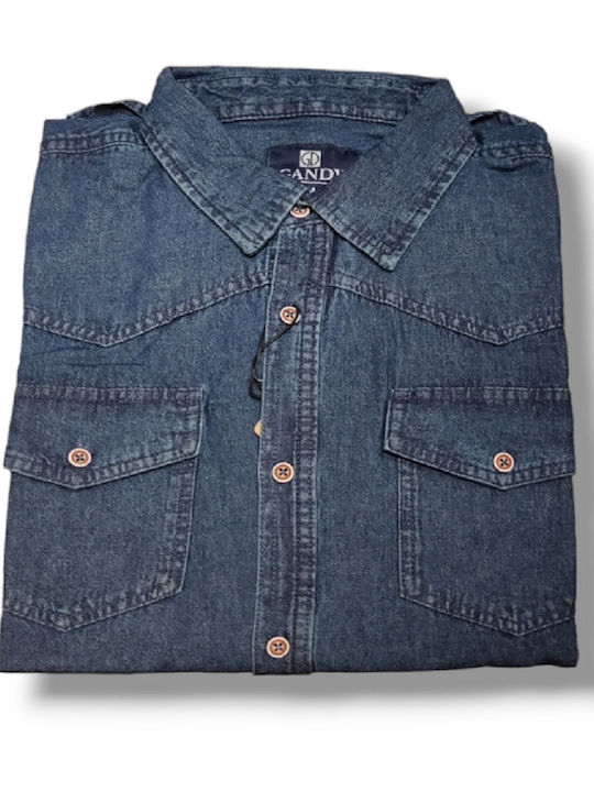 Langärmlig Jeans Hemd Blau