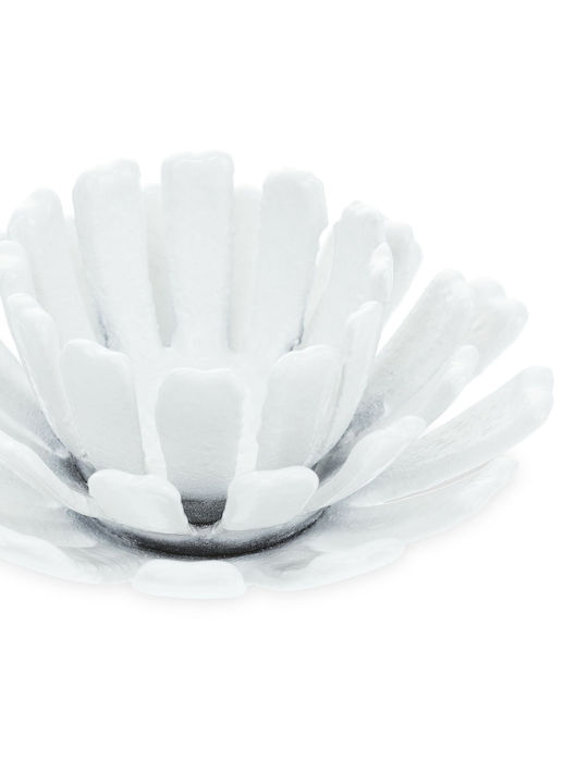 Set 2 suporturi pentru lumânări în formă de floare, alb, dimensiuni 6 x 13,5 cm Relaxdays