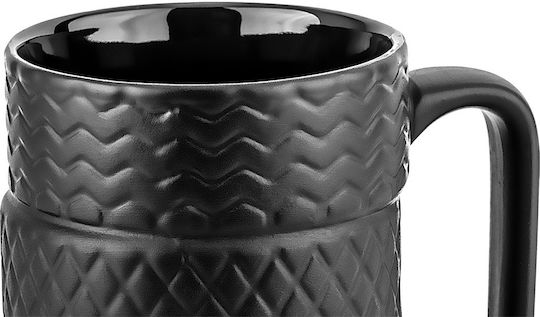 NEO Cană Ceramică Neagră 400ml