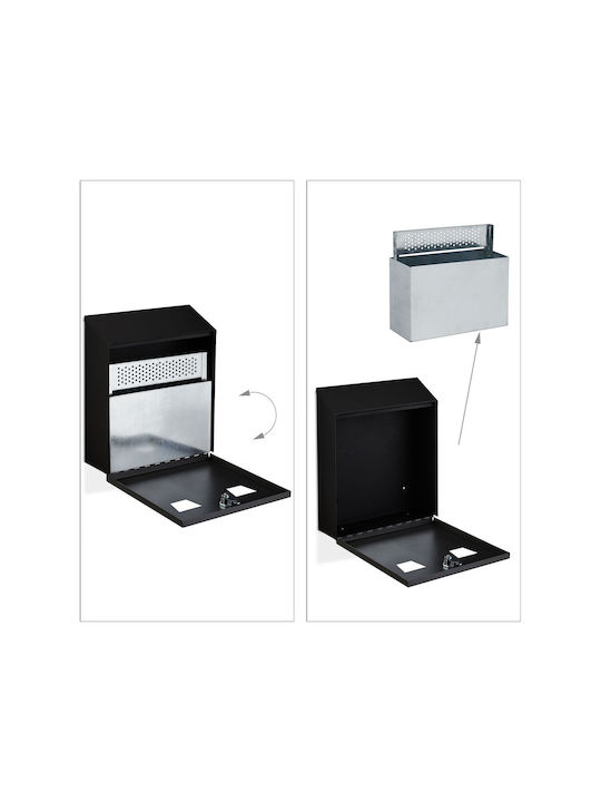 Wall Ashtray 3l Capacity Relaxdays