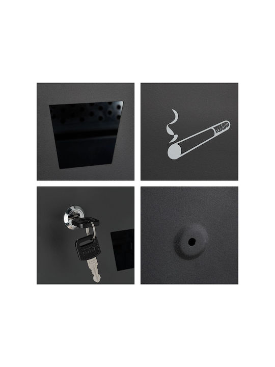 Wall Ashtray 3l Capacity Relaxdays