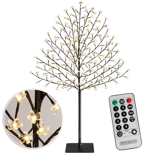 cu lumină LED Decorațiune de Crăciun Metalic Brad Cireșe Aspect natural 220cm. Exterior Burgundy