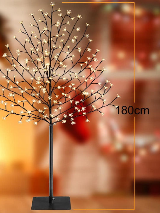 Brad iluminat cu telecomandă 180 cm 200 LED-uri interior exterior