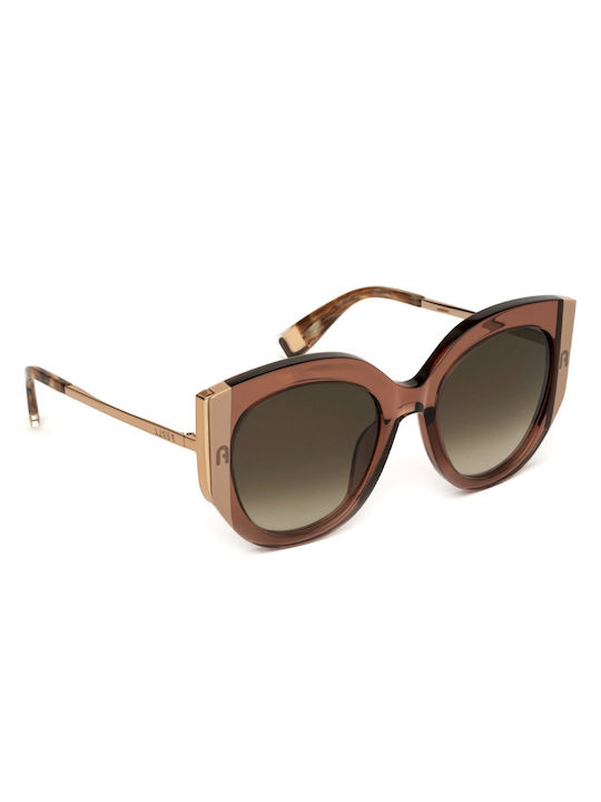 Furla Women's Sunglasses with Brown Frame and Brown Gradient Lens SFU8200 805