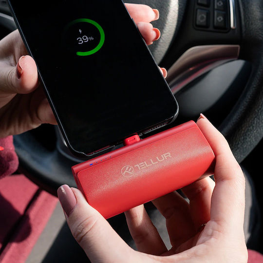 Tellur PD202 Power Bank 5000mAh 18W Power Delivery / Quick Charge 3.0 Κόκκινο