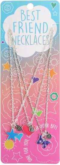 Gama Brands Best Friends Necklaces Heart Star Butterfly Triple Jewelry Game