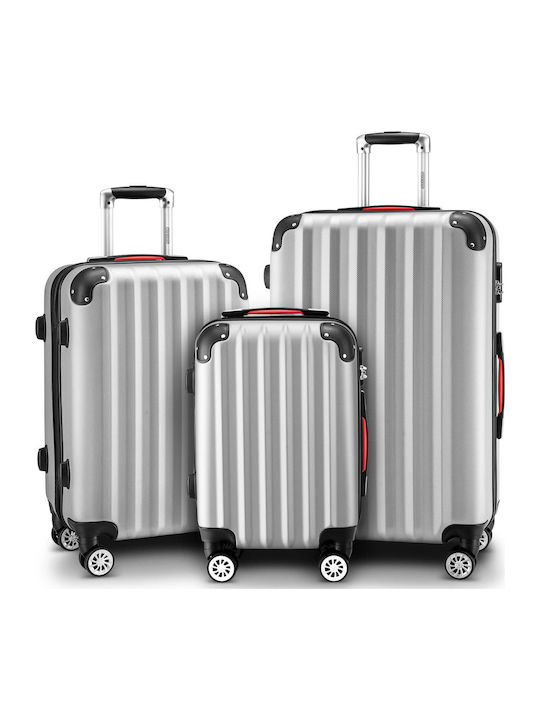 Set de bagaje Monzana Abs Baseline Argintiu 3 piese 34 X 20 X 50 cm 40 X 25 X 60 cm 46 X 28 X 70 cm