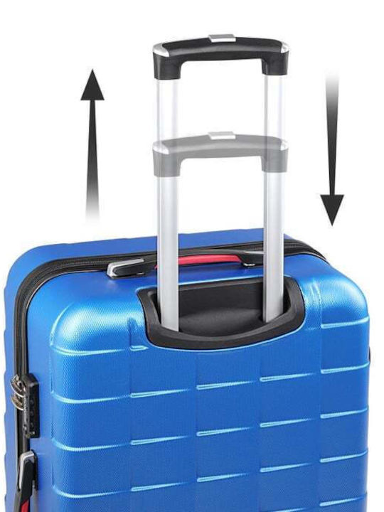 Troler mare pentru avion Monzana Exopack 76 X 51 X 30 cm 4 roți rotație 360 ABS albastru