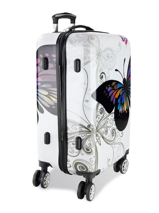 Monzana Troller Mare pentru Avion Fluture 75x49x29 Cm 4 Roți Rotire 360 de Grade Policarbonat Multicolor