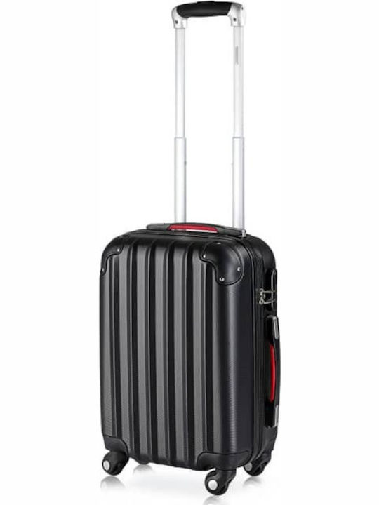 Troler Cabină Monzana Baseline 33,5 X 20 X 50 Cm 4 Roți Rotire 360 de Grade ABS Negru