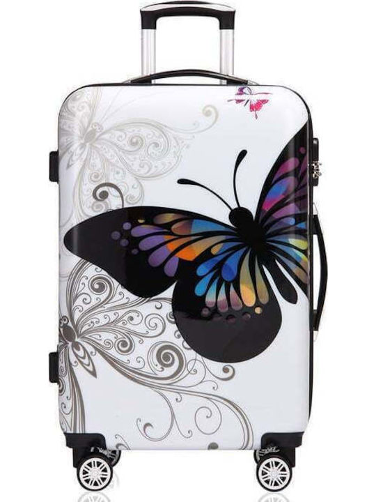 Monzana Troller Mare pentru Avion Fluture 75x49x29 Cm 4 Roți Rotire 360 de Grade Policarbonat Multicolor