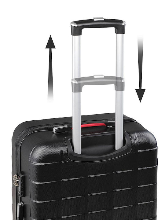 Troller Cabină Monzana Exopack 37 X 21 X 53 Cm 4 Roți Rotire 360 de Grade Abs Negru