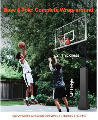 Vevor Basketball Padding 163cm Durable 18x18in Square Pole Txkqgytxkqgyfpf93v0