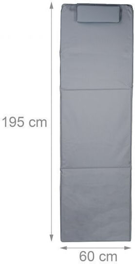 Folding Beach Lounger Relaxdays Leg Light Gray 4 Pieces 60 195 Cm
