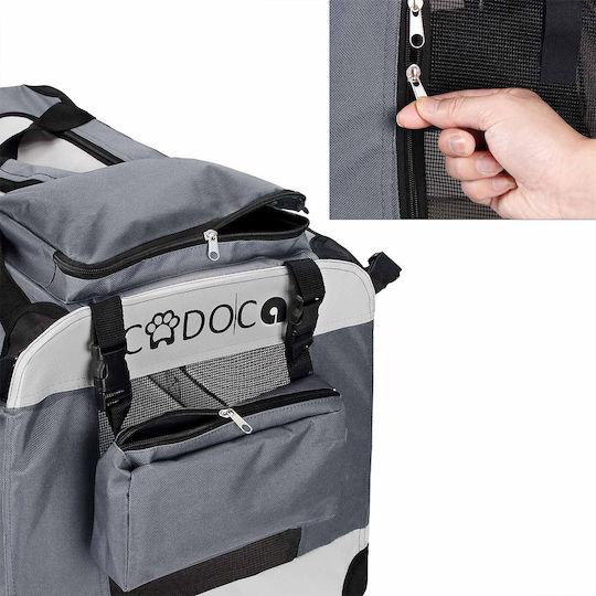 Dog Transport Bag Foldable Gray S 50 X 35 X 35 Cm