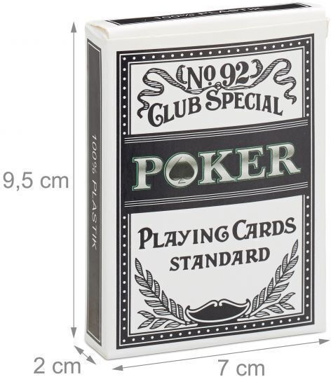 Poker Club Special No 92 Playing Cards Waterproof Relaxdays