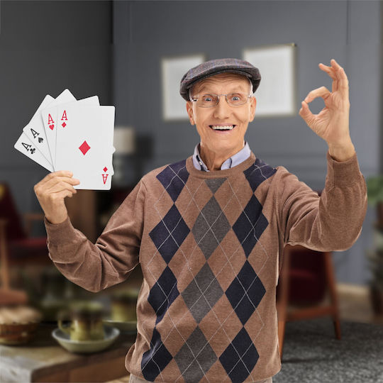 Set Joc de Societate Relaxdays, 2 Pachete de Cărți de Joc Gigant, Rezistente la Apă, Multicolor, 18x13x2cm