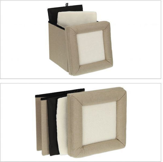 Two-story Cat House Relaxdays 44 X 40 X 40cm Mdf Brown White