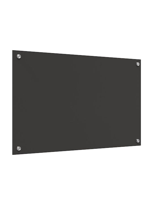 vidaXL Spătar Rectangular din Sticlă Gri Închis 80x50x0.6cm 42001242