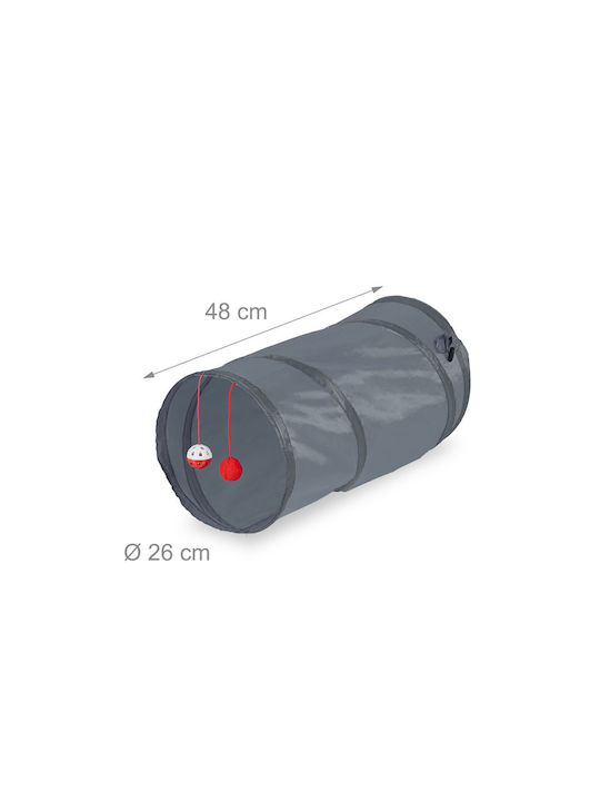 Cat Play Tunnel Relaxdays Foldable 48cm X 25cm Gray