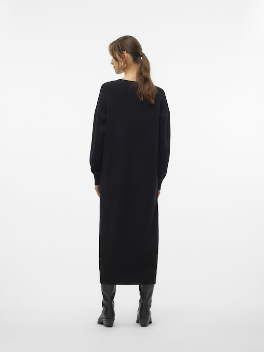 Midi Φόρεμα Πλεκτό Black