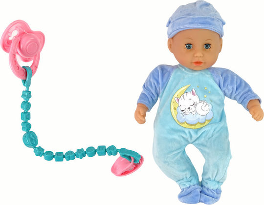 Baby Doll Bear Pacifier Sliniacz Blue Pajama Kitten 12404