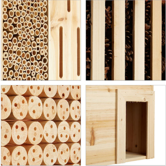 Adăpost Natural pentru Insecte și Arici din Lemn de Bambus 118 X 57 X 24 Cm