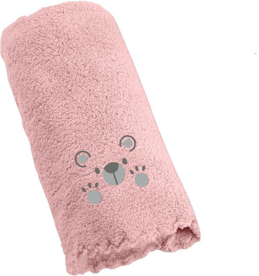 Guy Laroche Pătură Pătuț Baby Bear Fleece Roz 100x140cm